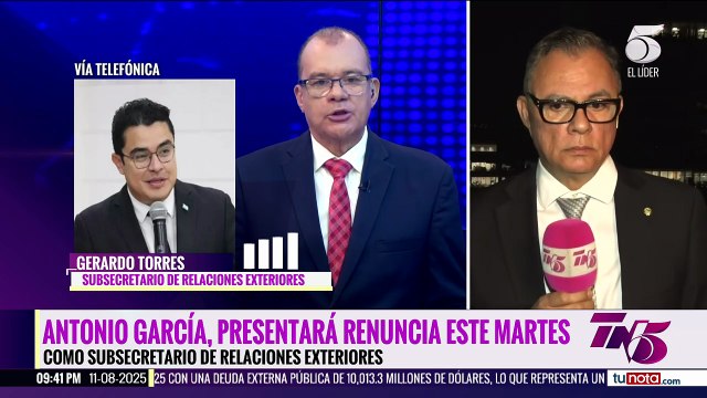 Gerardo Torres reacciona a renuncia presentada por subsecretario Antonio García