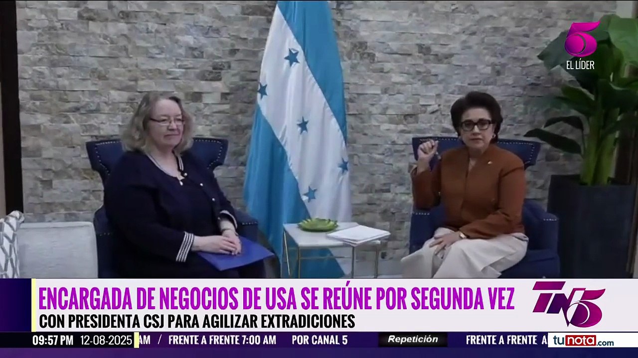 Encargada de negocios de EE. UU. se reúne con presidenta de la CSJ para agilizar extradiciones