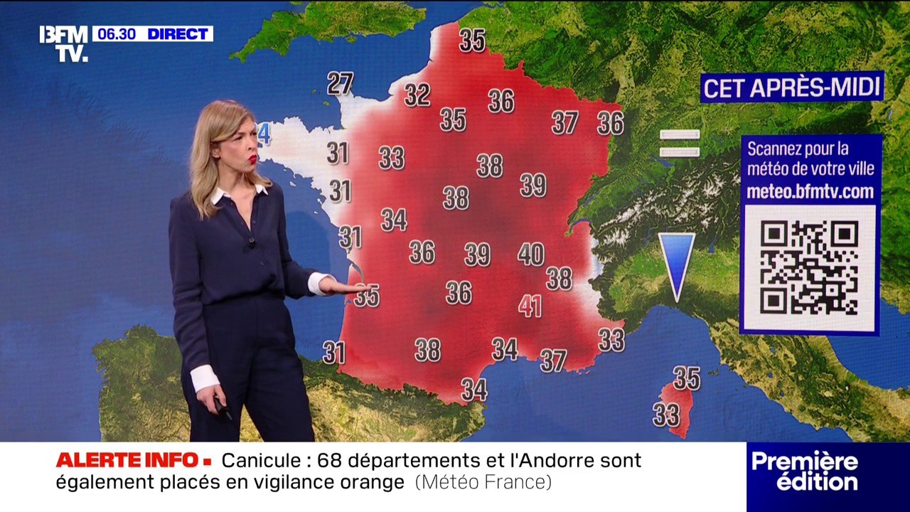 Météo: cinq départements encore en vigilance rouge canicule, 12 en vigilance orange orages ce mercredi