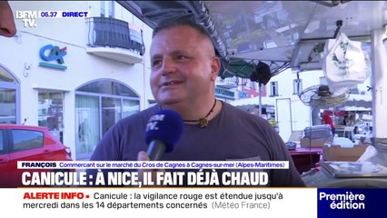 Canicule: à Cagnes-sur-Mer, les commerçants du marché craignent une baisse de fréquentation