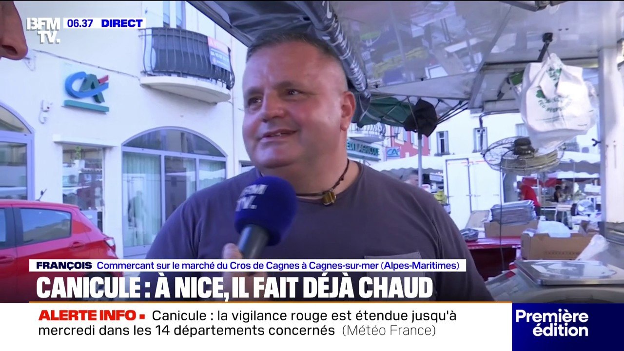 Canicule: à Cagnes-sur-Mer, les commerçants du marché craignent une baisse de fréquentation