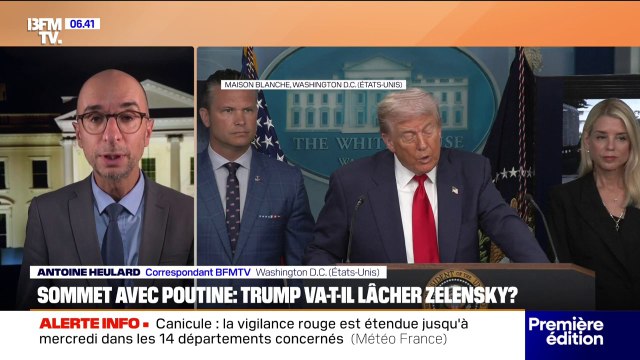 Rencontre Trump/Poutine: le président américain va-t-il lâcher Volodymyr Zelensky
