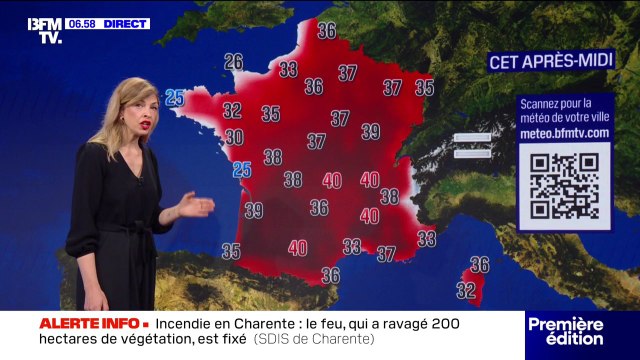 Météo: les trois quarts du pays en vigilance canicule avec des températures allant jusqu’à 40 degrés