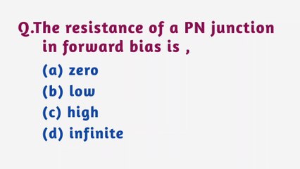 The resistance of a pn junction in forward bias is