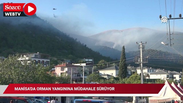 Manisa'da orman yangınına müdahale sürüyor