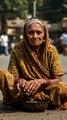 Close Up of a Poor Elderly Indian Woman  A Silent Story of Struggle