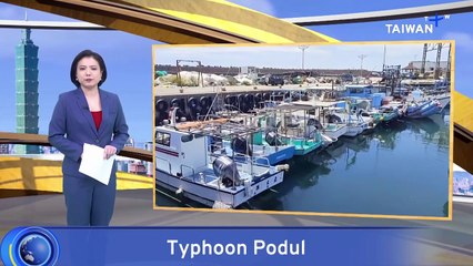 Central Weather Administration Issues Sea Warning for Typhoon Podul
