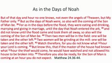 Lessons from Noah - Part 1