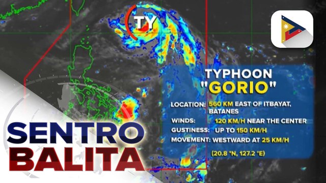 Batanes, nasa ilalim ng Signal No. 1 dahil sa Bagyong #GorioPH; bagyo, bumababa ang track dahil sa Ridge of High Pressure ayon sa PAGASA