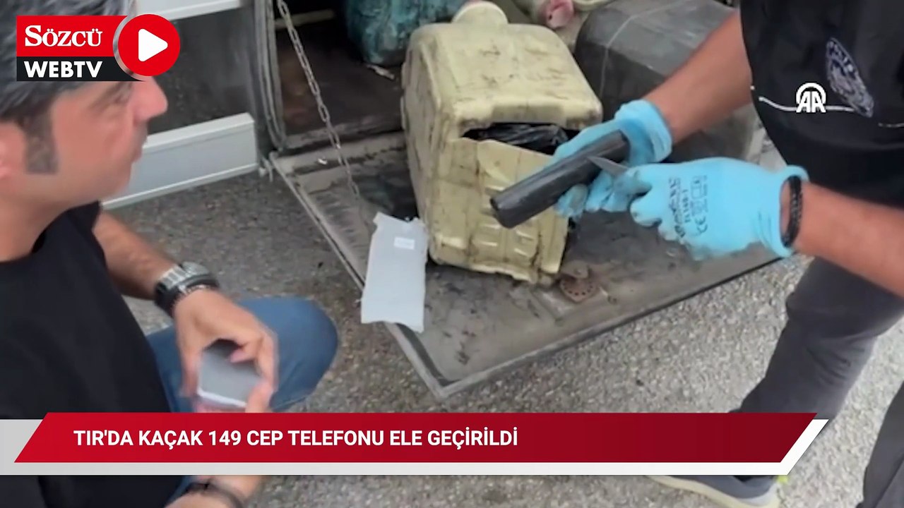 TIR'da kaçak 149 cep telefonu ele geçirildi
