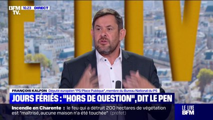 Suppression de deux jours fériés: "Pour que les efforts soient acceptés, il faut qu'ils soient équitablement répartis", déclare François Kalfon, député européen PS