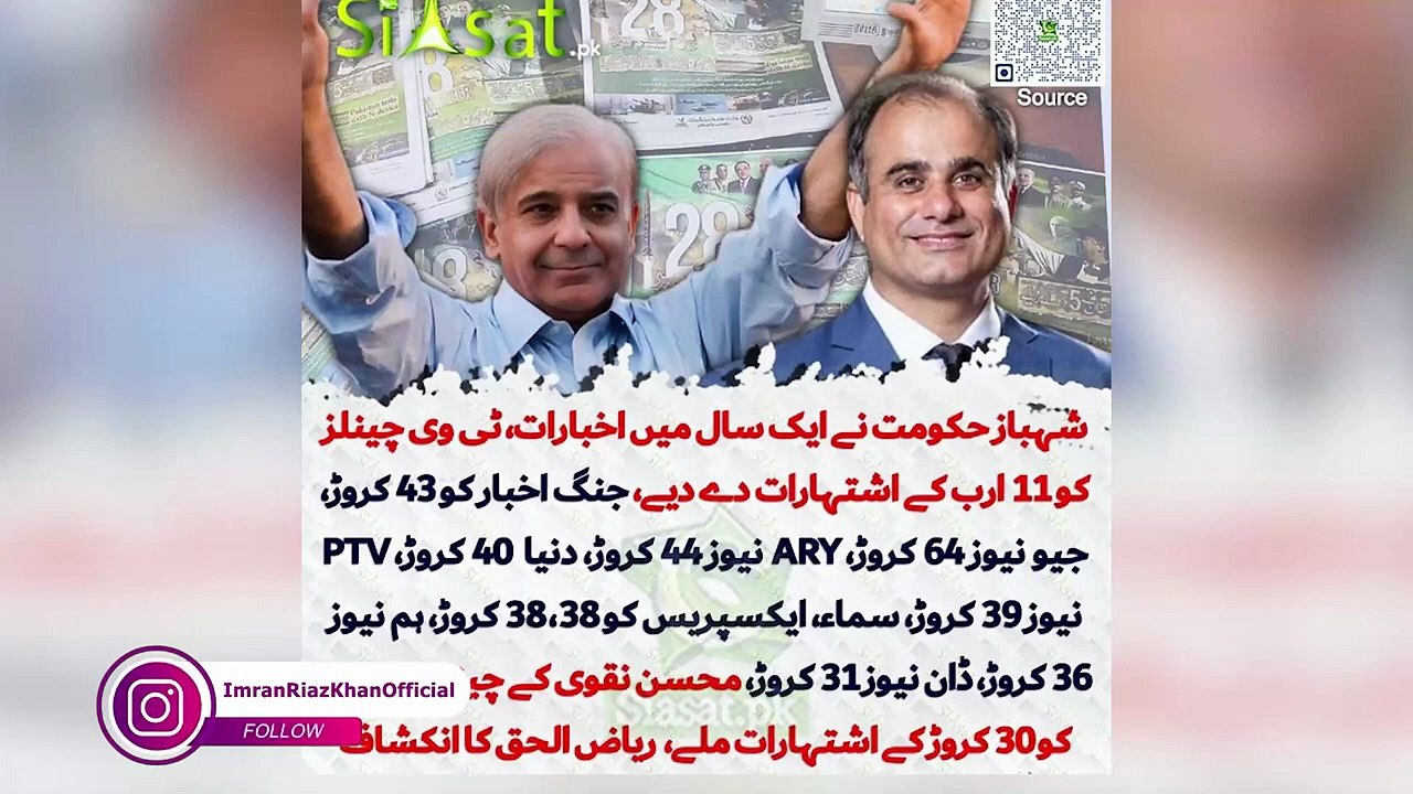 Public Money Showered on Media || Big News from US || Imran Riaz Reveals the Week’s Biggest Shocks!