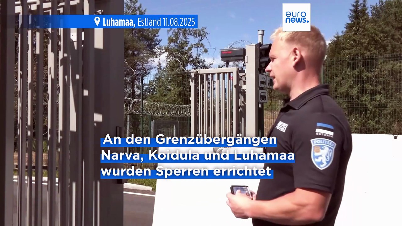 In 3 Sekunden zu: Estland hat an der Grenze zu Russland Metalltore installiert