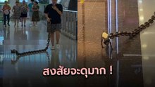 “โซ่นึกว่าหมาไซซ์ยักษ์” ที่แท้ตัวเล็กจิ๋ว คลิปหมาจูงด้วยโซ่เส้นโต ทำคนผ่านขำไม่หยุด