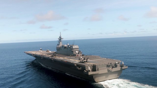 Royal Navy flagship HMS Prince of Wales trains with other carrier strike groups in Japan