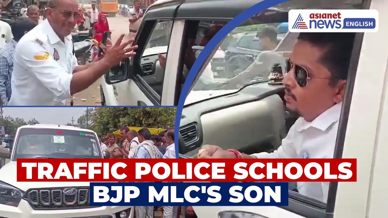 Hathras: UP Traffic Police Schools BJP MLC’s So...