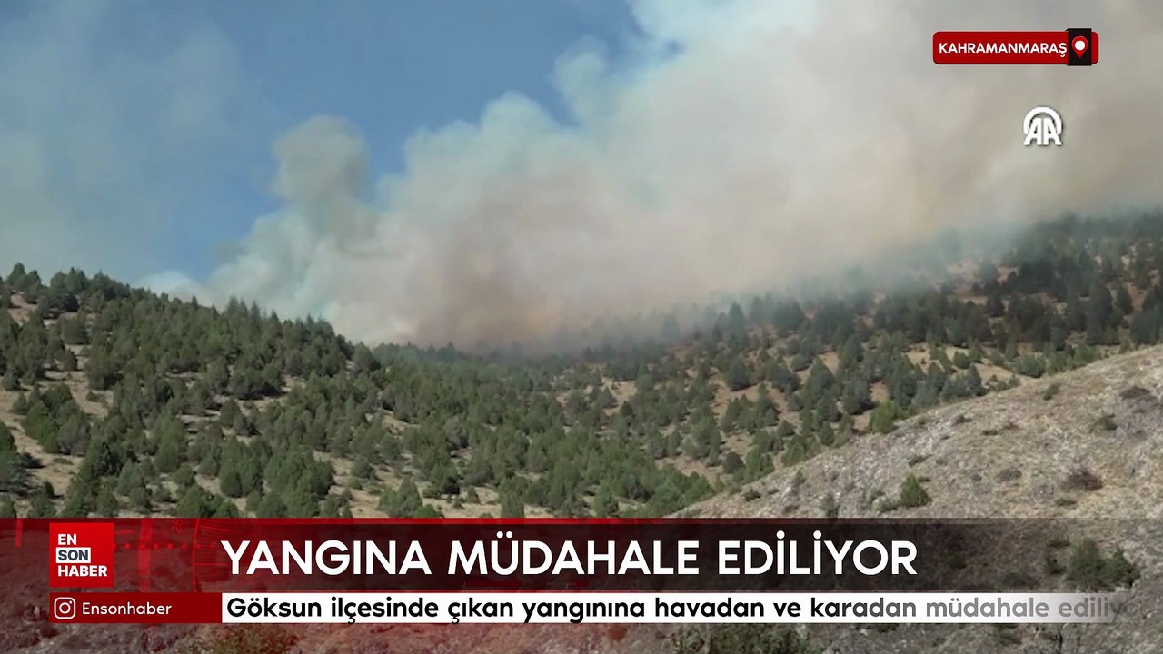 Kahramanmaraş'ta çıkan orman yangınına müdahale ediliyor