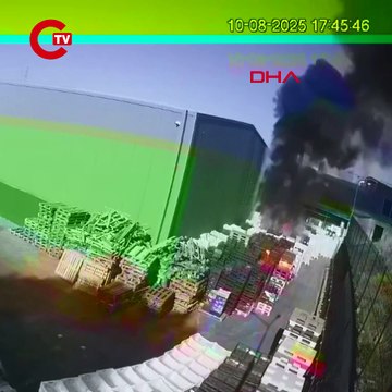 Gönen'de 2 işçinin öldüğü fabrika yangını güvenlik kamerasında