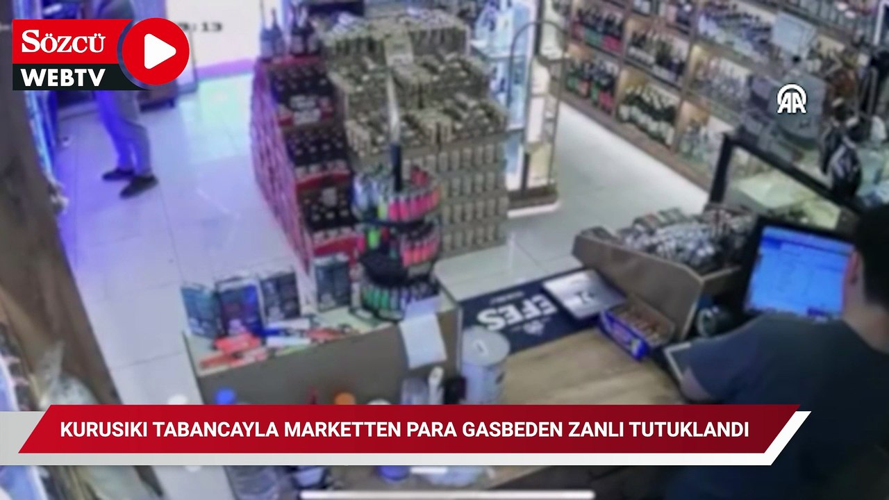 Kurusıkı tabancayla marketten para gasbeden zanlı tutuklandı