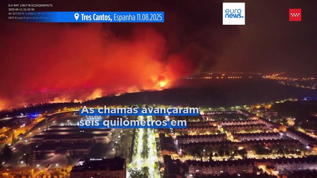Espanha: incêndio em Tres Cantos, perto de Madrid, mata um homem com queimaduras em 98% do corpo