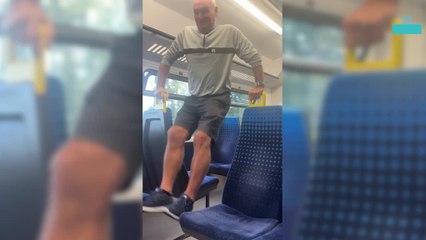 Man Flips Onto His Face While Trying Acrobatics on a Train