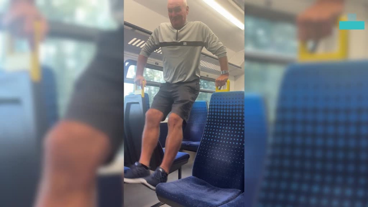 Man Flips Onto His Face While Trying Acrobatics on a Train