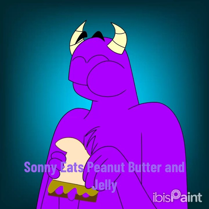 Monster Friends: Sonny Eats Peanut Butter and Jelly in Speedpaint