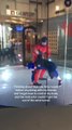 Woman Goes Haywire at Indoor Skydiving
