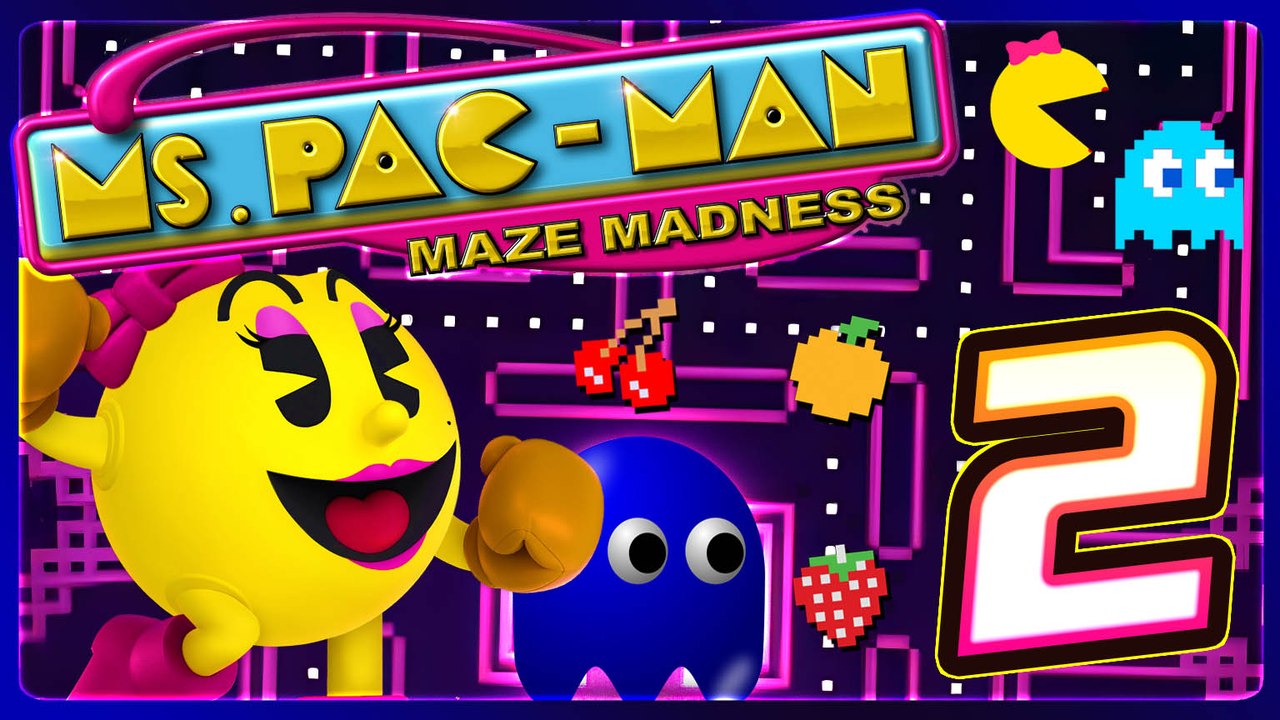 Ms Pac-Man Maze Madness Walkthrough Part 2 (Dreamcast, N64, PS1) Crystal Caves