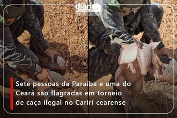 Sete pessoas da Paraíba e uma do Ceará são flagradas em torneio de caça ilegal no Cariri cearense