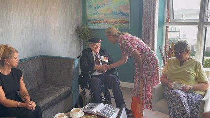 Duchess of Edinburgh meets 105-year-old veteran ahead of VJ Day