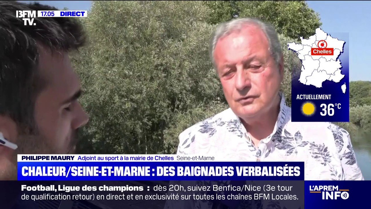 Canicule: à Chelles, les gens se baignent dans la Marne malgré une interdiction de la mairie