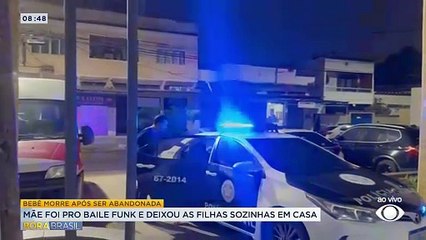 Bebê morre após mãe abandonar filhos para curtir baile funk