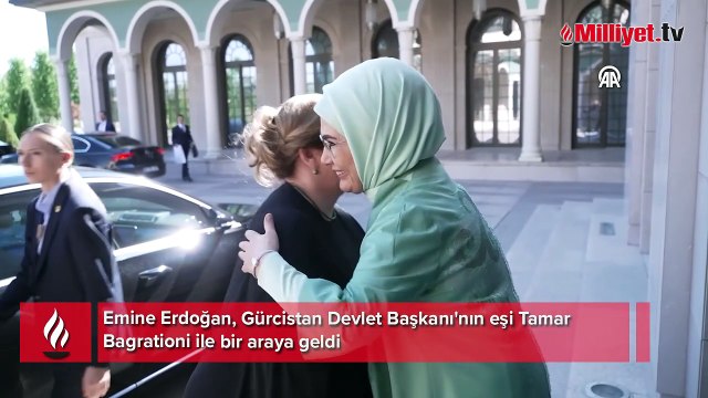 Emine Erdoğan, Gürcistan Devlet Başkanı'nın eşi Tamar Bagrationi ile bir araya geldi