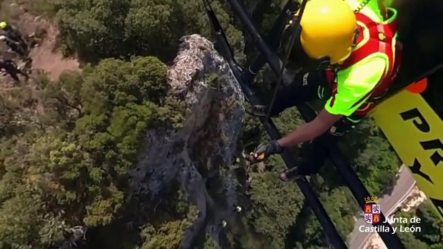 Rescatan a una mujer en Burgos que se quedó colgada en una vía ferrata