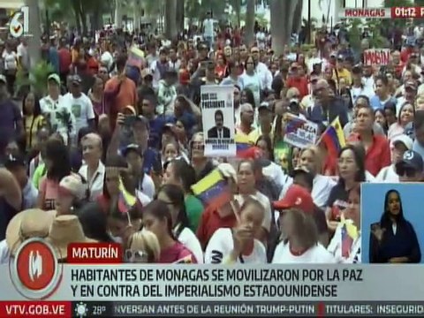 Pueblo de Monagas se movilizó en apoyo al pdte. Nicolás Maduro y rechazo de agresiones imperiales