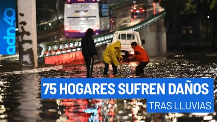 Del domingo a hoy. 75 hogares afectados por intensas lluvias en la Ciudad de México