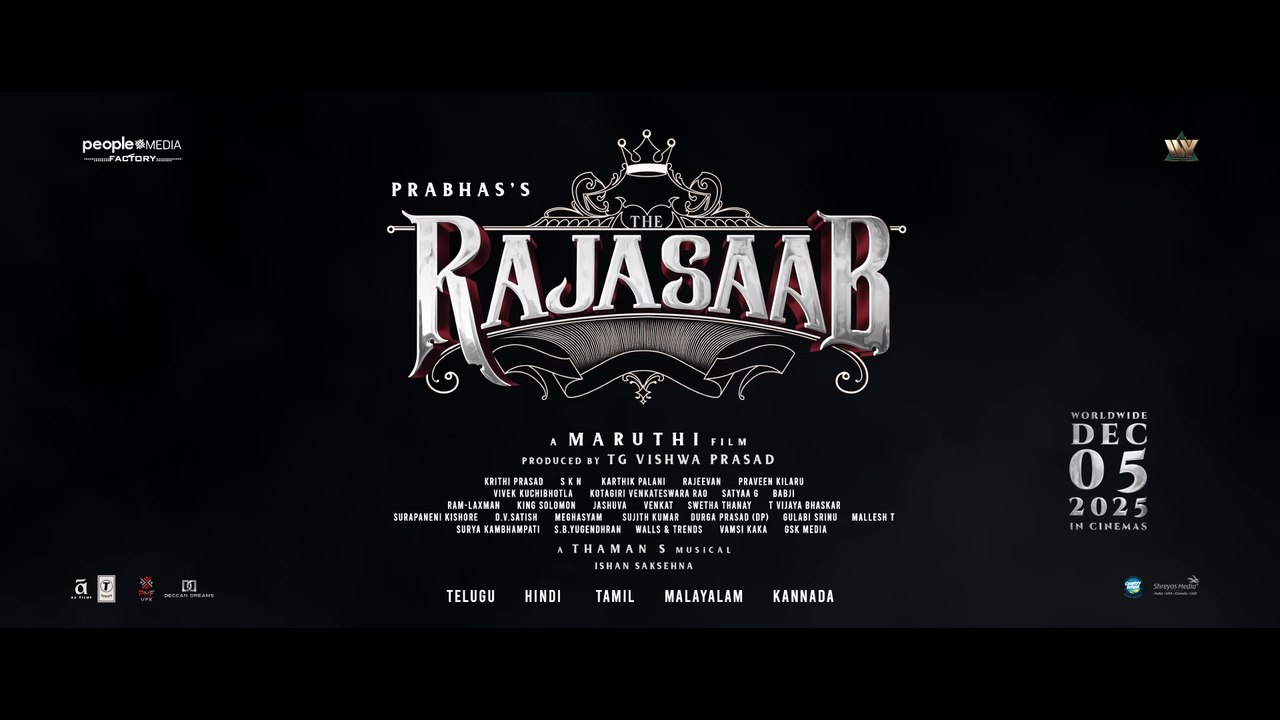 The Raja Saab Hindi Teaser ｜ Prabhas ｜ Maruthi ｜ Thaman ｜ TG Vishwa Prasad ｜ Dec 5, 2025