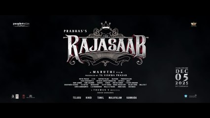 The Raja Saab Hindi Teaser ｜ Prabhas ｜ Maruthi ｜ Thaman ｜ TG Vishwa Prasad ｜ Dec 5, 2025