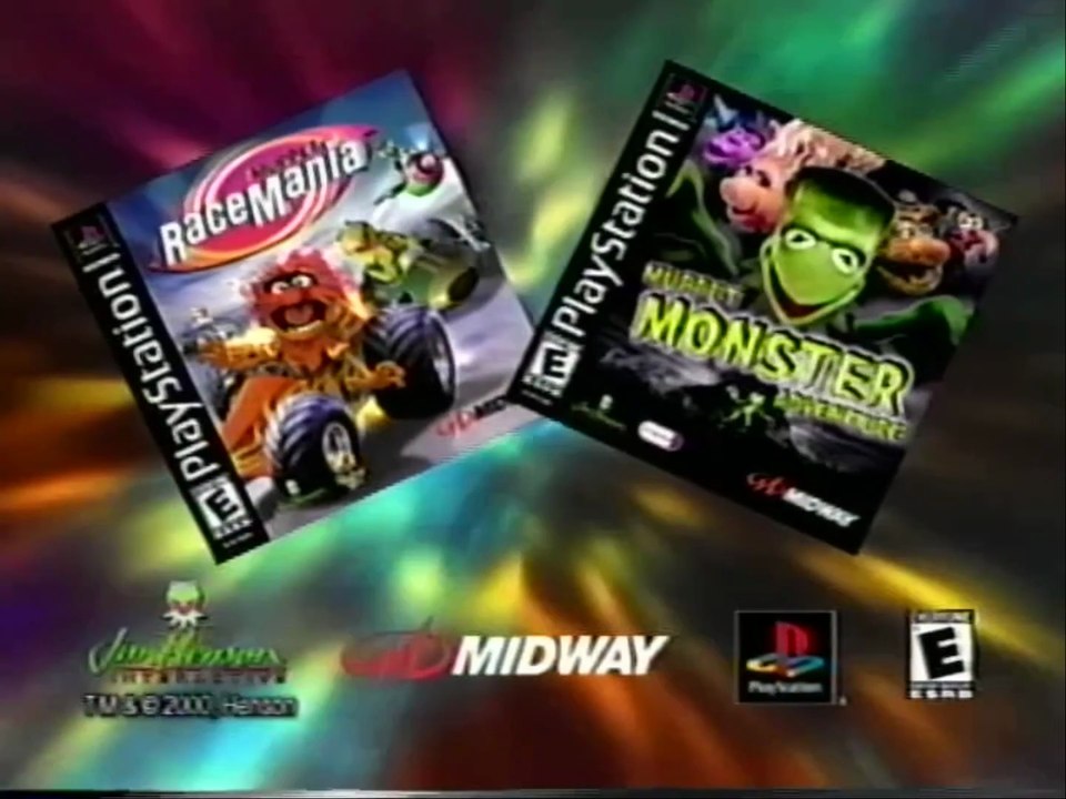 Muppet Race Mania & Muppet Monster Adventure PS1 (2000) Promo (VHS HQ Capture)