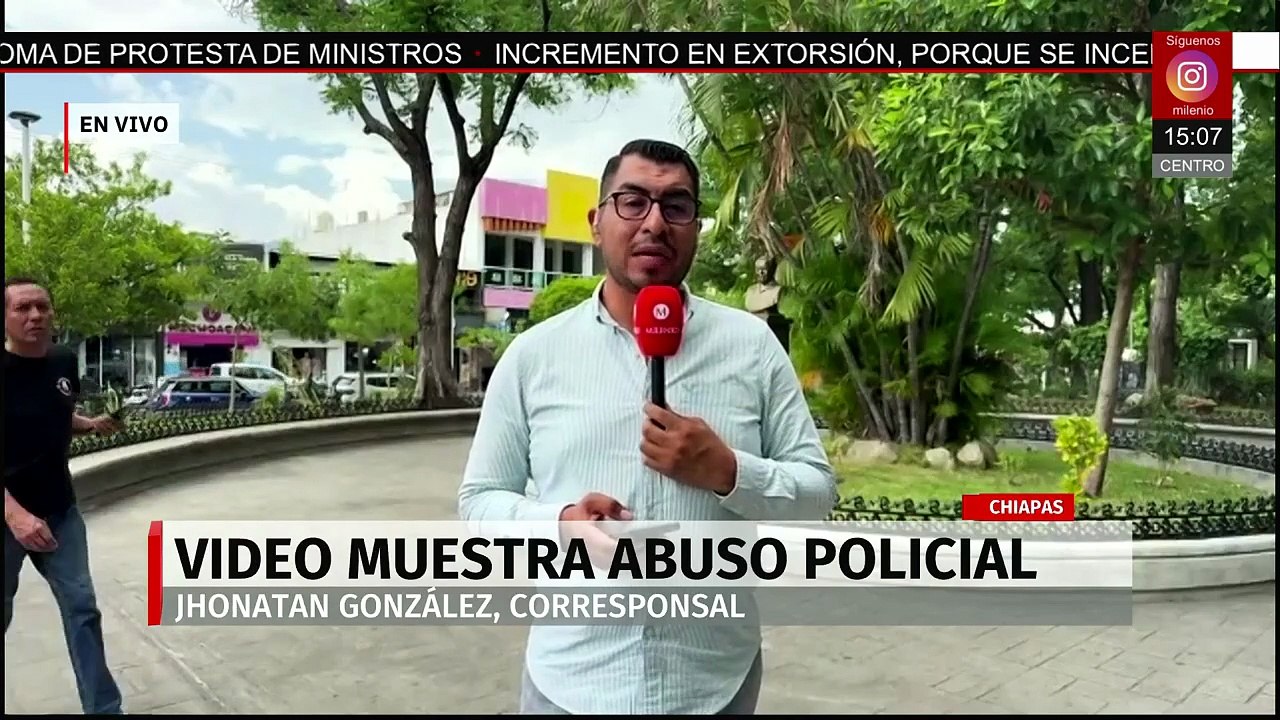 En Chiapas, separan de su cargo a un policía por abuso de autoridad contra un joven esposado