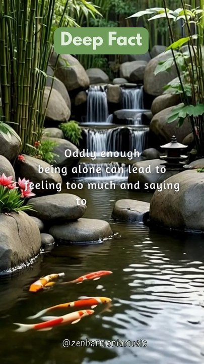 [Deep Fact] Oddly enough being  alone can lead...