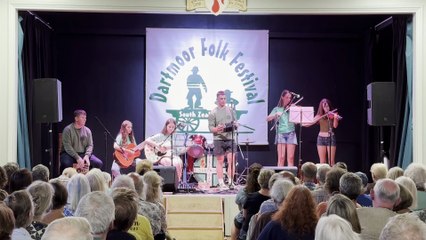 The Beacon Band, comprising local youngsters, at Dartmoor Folk Festival, video Alan Quick IMG_9542