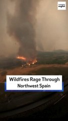 Wildfires Rage Through  Northwest Spain