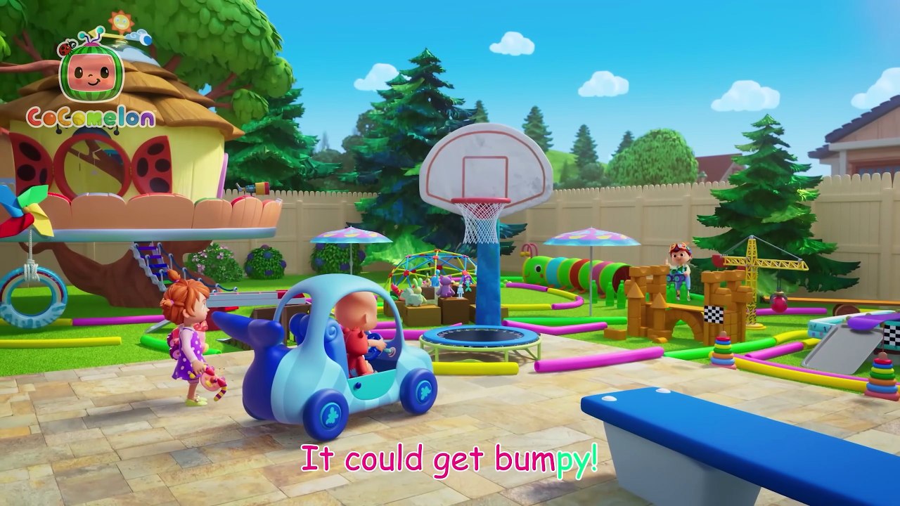 Wheels Go Round & Round Song! 🚗 Truck Racing _ CoComelon Nursery Rhymes & Kids Songs