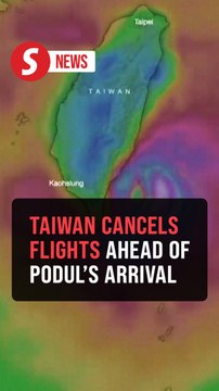 Southern Taiwan shuts down ahead of arrival of Typhoon Podul