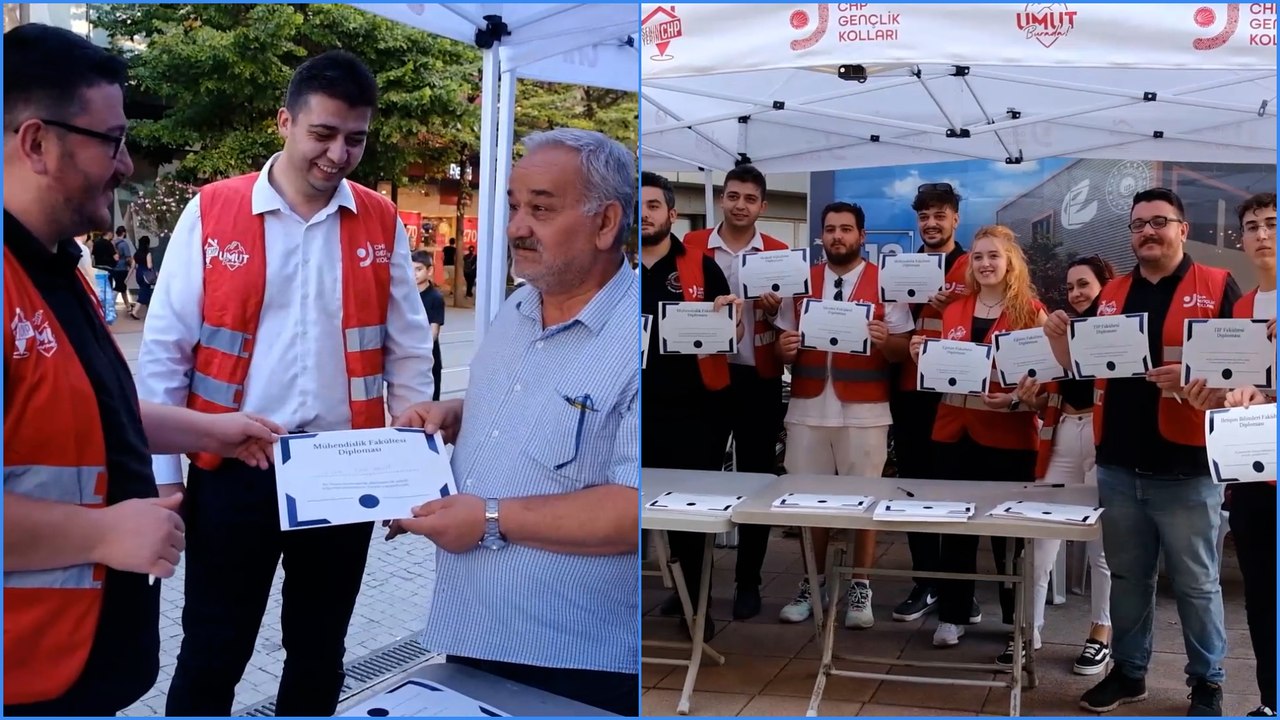 Eskişehir’de CHP'li gençler "sahte diploma" ska...