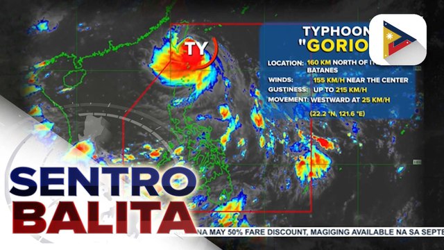 Signal No. 2, nakataas pa rin sa Itbayat, Batanes dahil sa Bagyong #GorioPH; Bagyo, posibleng lumabas na ng PAR mamayang gabi o bukas