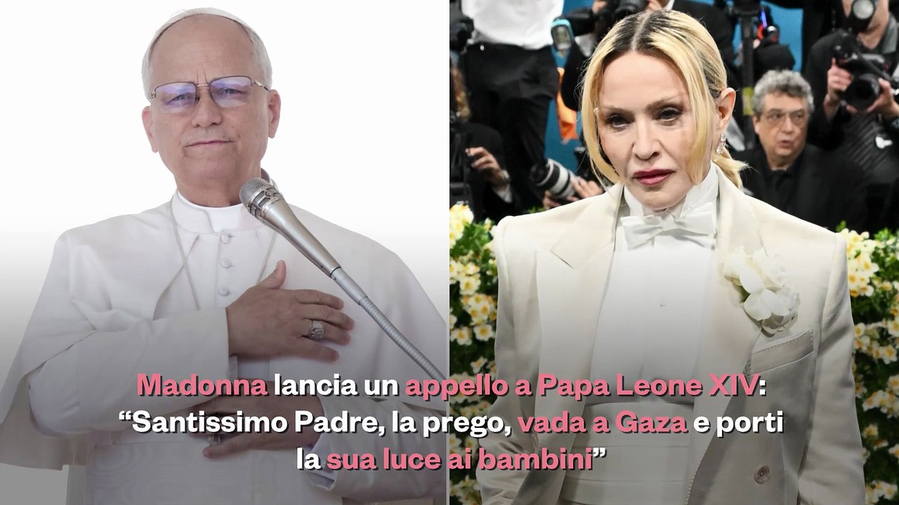 L'appello di Madonna a papa Leone XIV: «Vada a Gaza, salvi i bambini»