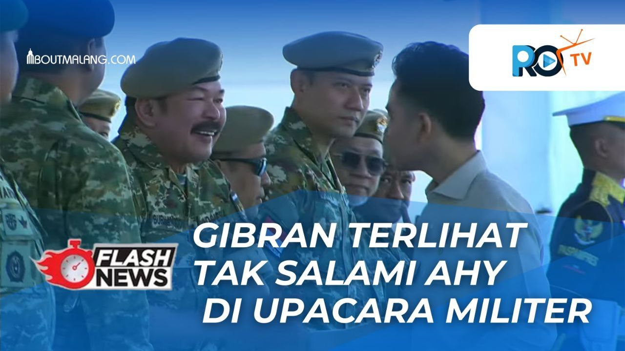 GEGER! GIBRAN TEREKAM KAMERA TAK SALAMI AHY DI UPACARA MILITER, AGUS MELIRIK TAJAM